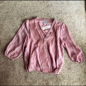 SOLD - NWT Francescas Pink Blouse